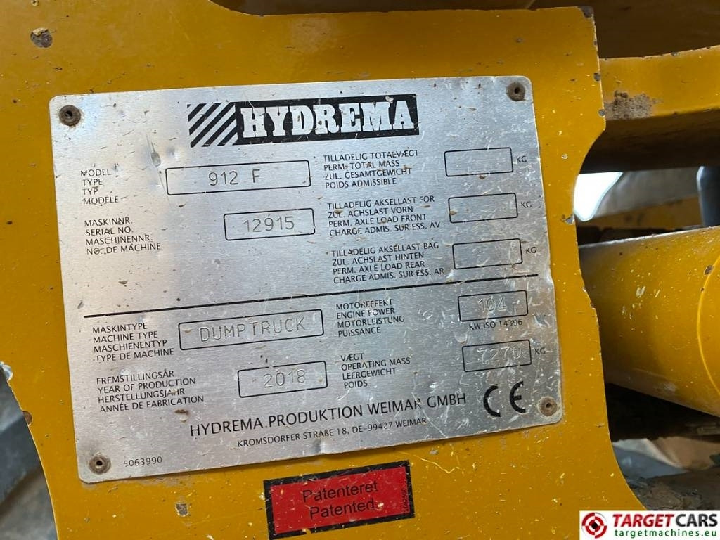 شاحنة مفصلية Hydrema 912F Articulated 4x4 Dump Truck Dumper: صور 10