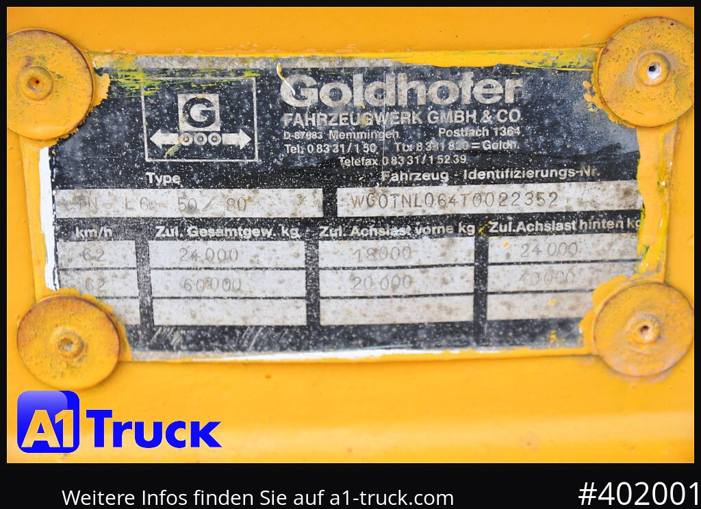 GOLDHOFER 6achs Plattform, Ballast, 60to., Schwerlast, - مقطورات مسطحة: صور 4 GOLDHOFER 6achs Plattform, Ballast, 60to., Schwerlast, - مقطورات مسطحة: صور 4