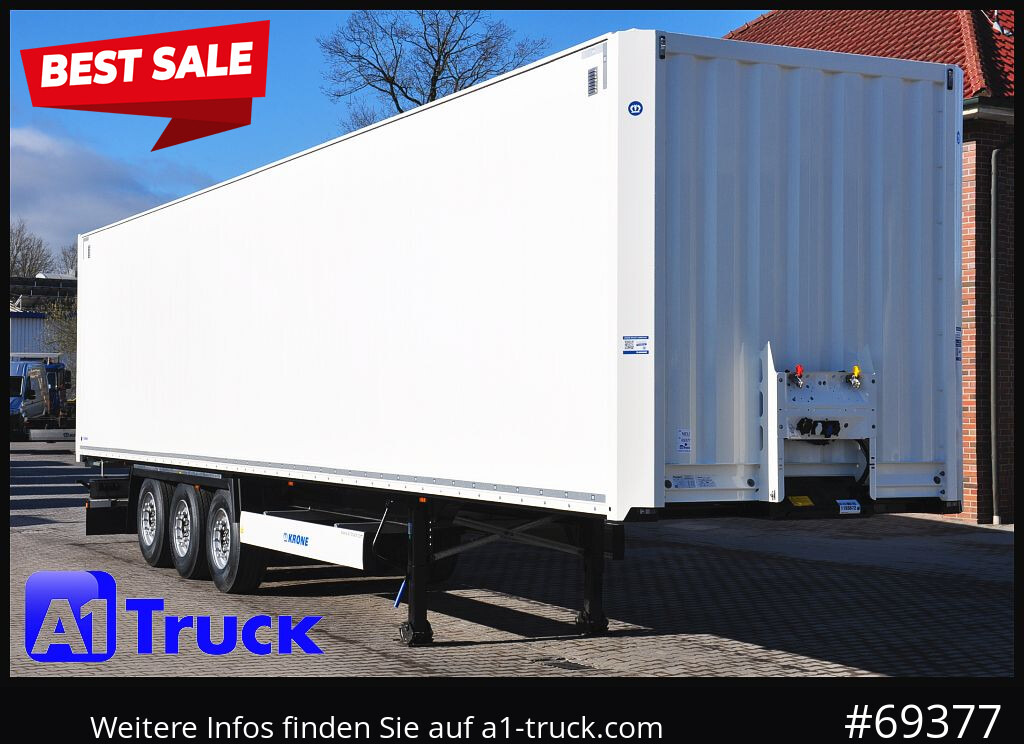 KRONE SD Koffer, Liftachse, Code XL, VDI 2700, SOFORT - بصندوق مغلق نصف مقطورة: صور 1 KRONE SD Koffer, Liftachse, Code XL, VDI 2700, SOFORT - بصندوق مغلق نصف مقطورة: صور 1