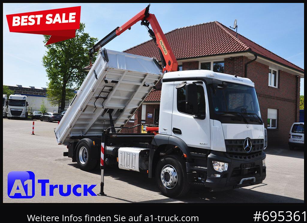 MERCEDES-BENZ Arocs 1830, Kipper + Kran,Palfinger, Funk, - قلابات, شاحنة كرين: صور 1 MERCEDES-BENZ Arocs 1830, Kipper + Kran,Palfinger, Funk, - قلابات, شاحنة كرين: صور 1