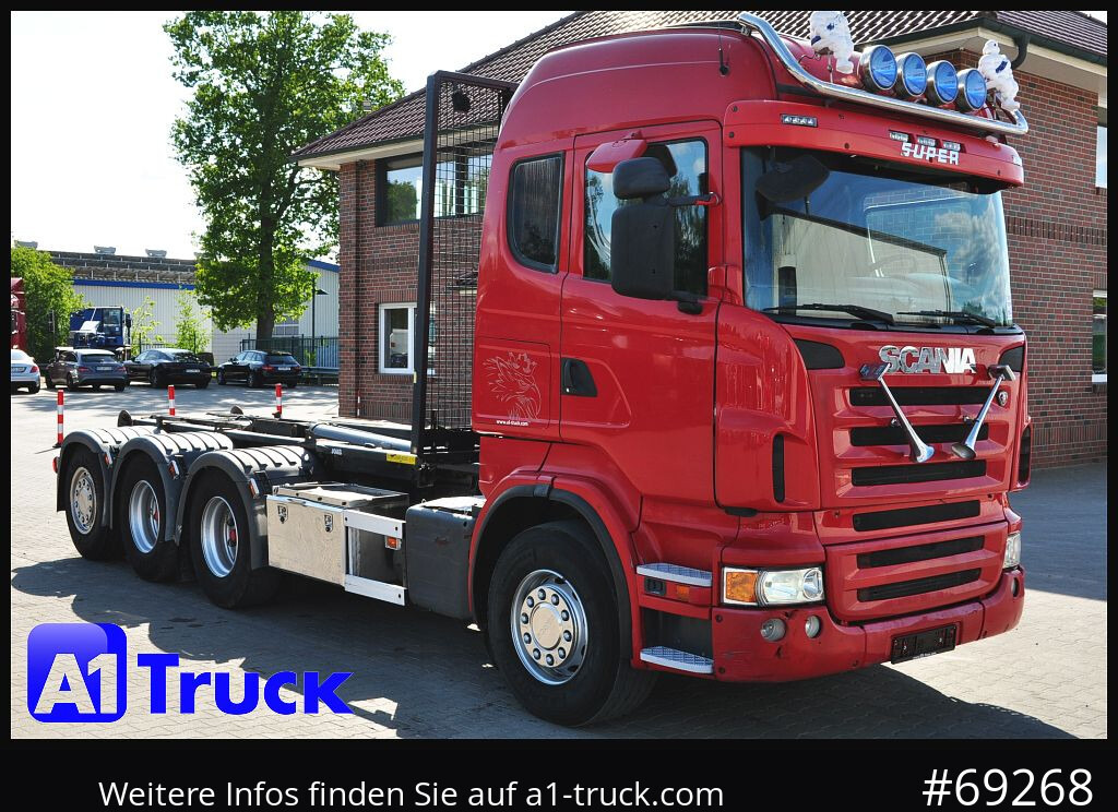SCANIA R480, Abrollkipper Joab, 8x4, Lift-Lenkachse, - شاحنة ذات الخطاف: صور 1 SCANIA R480, Abrollkipper Joab, 8x4, Lift-Lenkachse, - شاحنة ذات الخطاف: صور 1