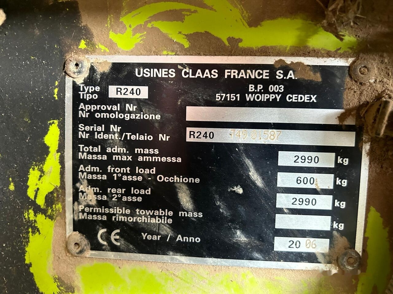 Claas ROLLANT 240 - مكبس القش الدائري: صور 3 Claas ROLLANT 240 - مكبس القش الدائري: صور 3