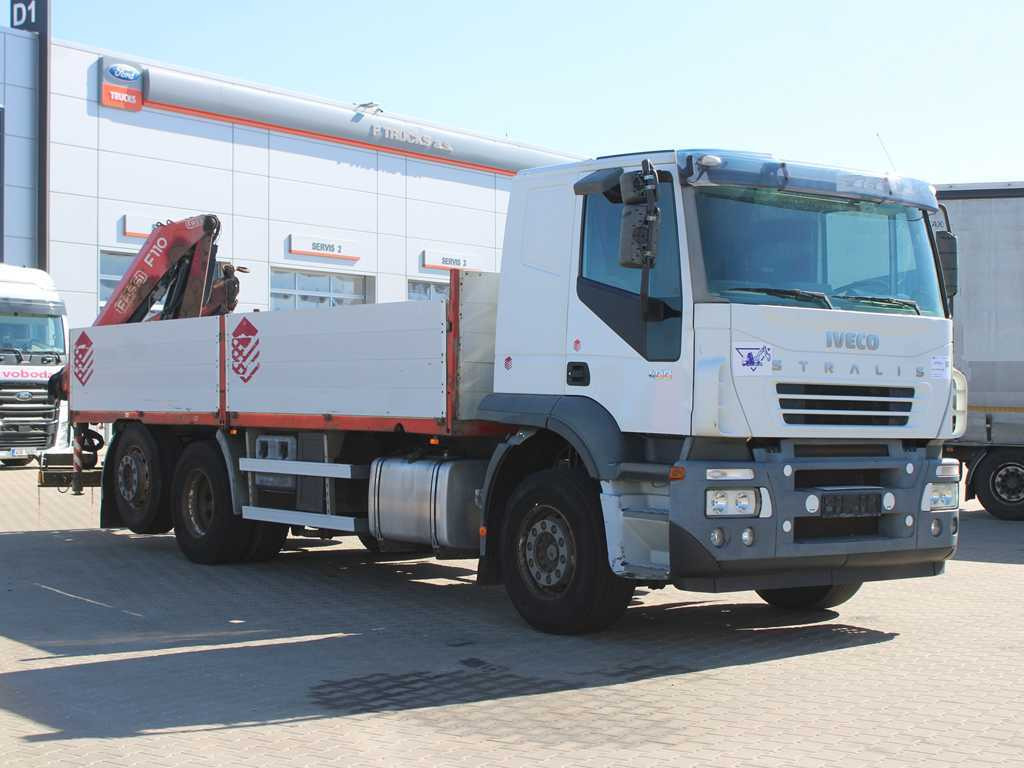 Iveco STRALIS 400, 6X2, EURO 3, HYDRAULIC ARM FASSI F110 - شاحنات مسطحة, شاحنة كرين: صور 3 Iveco STRALIS 400, 6X2, EURO 3, HYDRAULIC ARM FASSI F110 - شاحنات مسطحة, شاحنة كرين: صور 3