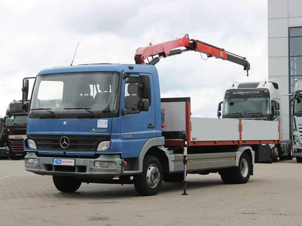 Mercedes-Benz ATEGO 1018, EURO 3, CRANE FASSI F40A.21 - شاحنات مسطحة, شاحنة كرين: صور 1 Mercedes-Benz ATEGO 1018, EURO 3, CRANE FASSI F40A.21 - شاحنات مسطحة, شاحنة كرين: صور 1