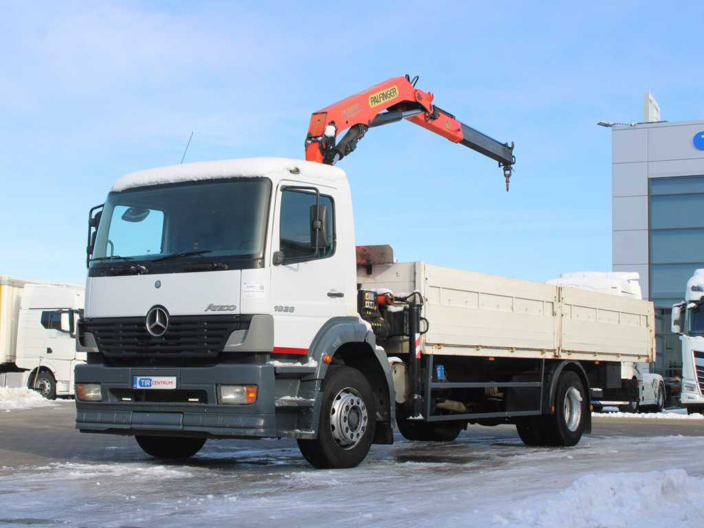 Mercedes-Benz ATEGO 1828, EURO 5, SIDE BOARD, HYDRAULIC ARM PALFINGER PK10000 - شاحنات مسطحة, شاحنة كرين: صور 1 Mercedes-Benz ATEGO 1828, EURO 5, SIDE BOARD, HYDRAULIC ARM PALFINGER PK10000 - شاحنات مسطحة, شاحنة كرين: صور 1