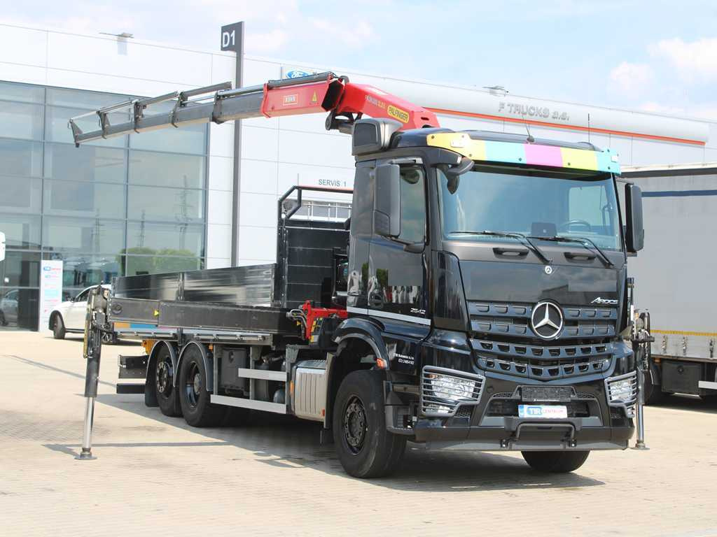 Mercedes-Benz Arocs 2542, 6X2, EURO 6, SIDE PANEL, NAVIGATION, CAMERA, PALFINGER PK 24.001 SLD5 - شاحنات مسطحة, شاحنة كرين: صور 3 Mercedes-Benz Arocs 2542, 6X2, EURO 6, SIDE PANEL, NAVIGATION, CAMERA, PALFINGER PK 24.001 SLD5 - شاحنات مسطحة, شاحنة كرين: صور 3