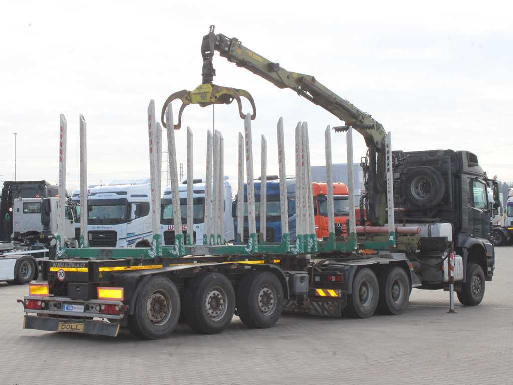 Mercedes-Benz Arocs 3351, 6x6, HYDRAULIC ARM LOGLIFT ET450, TIRES 80% + DOLL (2017) - شاحنة قطع الأشجار, شاحنة كرين: صور 4 Mercedes-Benz Arocs 3351, 6x6, HYDRAULIC ARM LOGLIFT ET450, TIRES 80% + DOLL (2017) - شاحنة قطع الأشجار, شاحنة كرين: صور 4