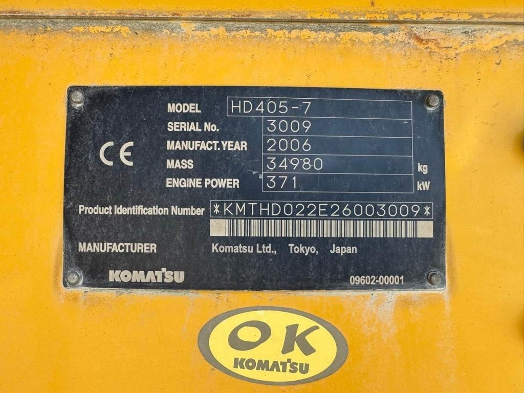 شاحنة قلابة صغيرة Komatsu HD405-7: صور 13