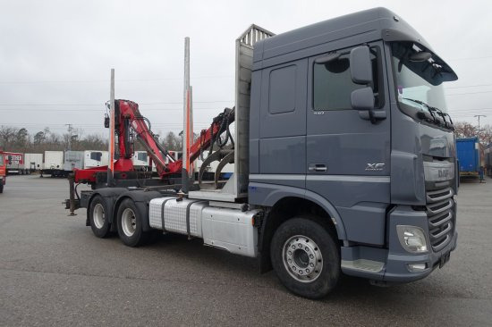 DAF FAT XF 510 mit Penz Ladekran 15Z8.70 inkl. Holzgreifer 6x4 - شاحنة قطع الأشجار: صور 3 DAF FAT XF 510 mit Penz Ladekran 15Z8.70 inkl. Holzgreifer 6x4 - شاحنة قطع الأشجار: صور 3