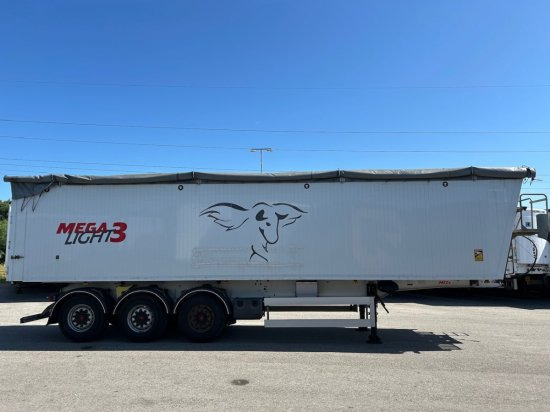 MEGA Light Alu-Kippmulde 55m³, Kombiklappe, SAF-Achsen, 1-A Liftachse, Rollplane - قلابة نصف مقطورة: صور 4 MEGA Light Alu-Kippmulde 55m³, Kombiklappe, SAF-Achsen, 1-A Liftachse, Rollplane - قلابة نصف مقطورة: صور 4