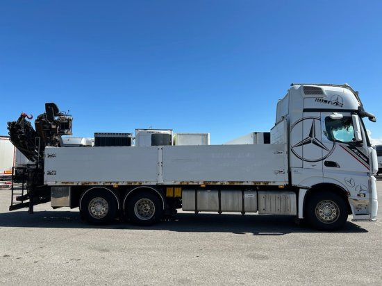 Mercedes-Benz Actros 2545 L 6x2, Retarder, Pritsche, Hiab XS 166 D-4 PRO, E5 - شاحنات مسطحة, شاحنة كرين: صور 4 Mercedes-Benz Actros 2545 L 6x2, Retarder, Pritsche, Hiab XS 166 D-4 PRO, E5 - شاحنات مسطحة, شاحنة كرين: صور 4