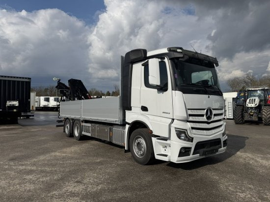 Mercedes-Benz Actros 2653, Retarder, Pritsche, Hiab Hipro 232 ES5 - شاحنات مسطحة, شاحنة كرين: صور 1 Mercedes-Benz Actros 2653, Retarder, Pritsche, Hiab Hipro 232 ES5 - شاحنات مسطحة, شاحنة كرين: صور 1