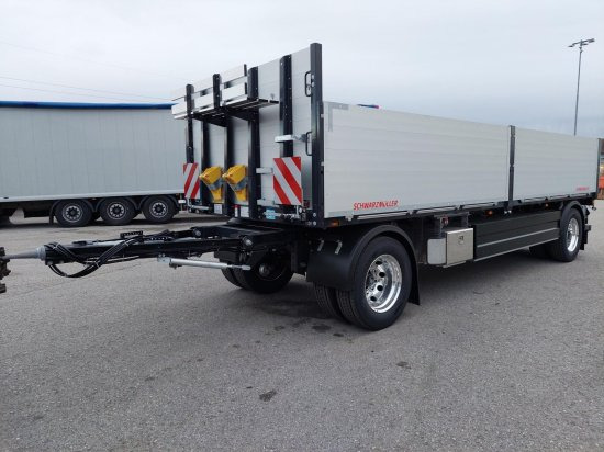 Schwarzmüller 2-Achs Jumbo-Baustoff-Plateauanhänger, BPW-Achsen, Alufelgen, - مقطورات مسطحة: صور 1 Schwarzmüller 2-Achs Jumbo-Baustoff-Plateauanhänger, BPW-Achsen, Alufelgen, - مقطورات مسطحة: صور 1