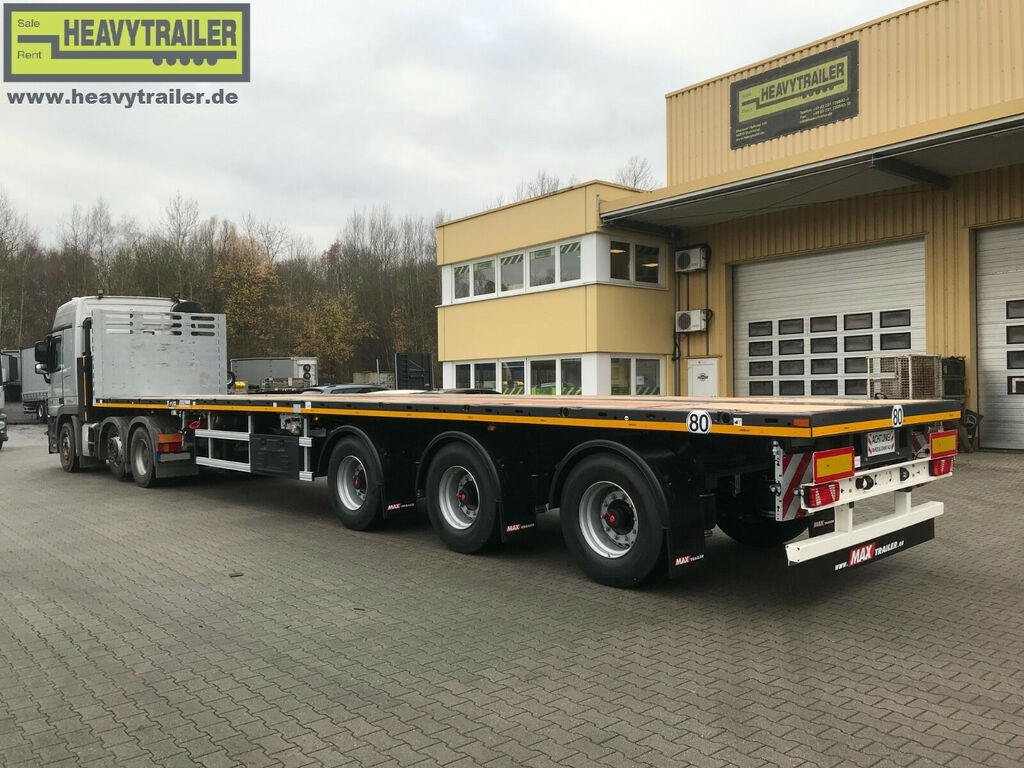 Faymonville MAX Trailer 3-Achs-Doppeltele-Plateau zwangsgel.  - نصف مقطورة مسطحة: صور 1 Faymonville MAX Trailer 3-Achs-Doppeltele-Plateau zwangsgel.  - نصف مقطورة مسطحة: صور 1