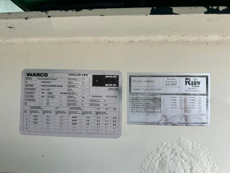 نصف مقطورة Kempf SKM 39/3CEMENTDEKVLOER TRAILER/CHAPE/MORTEL/SCREEDPUMPS: صور 19 نصف مقطورة Kempf SKM 39/3CEMENTDEKVLOER TRAILER/CHAPE/MORTEL/SCREEDPUMPS: صور 19