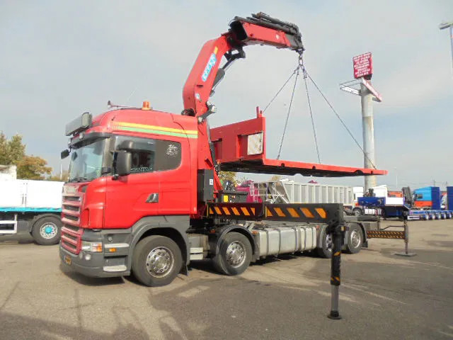 Scania R480 8X2 - شاحنات مسطحة, شاحنة كرين: صور 5 Scania R480 8X2 - شاحنات مسطحة, شاحنة كرين: صور 5