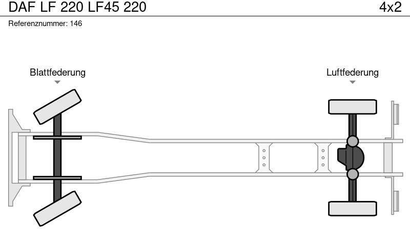 بصندوق مغلق شاحنة DAF LF 220 LF45 220: صور 12