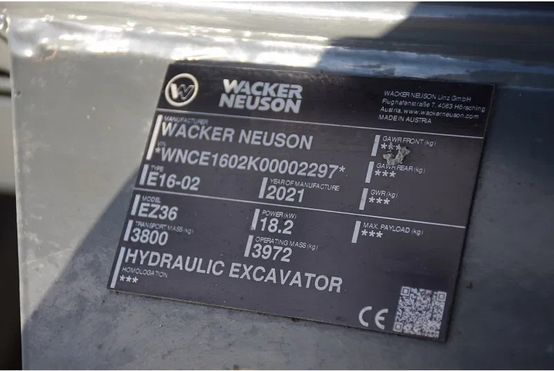 حفارة مصغرة WACKER NEUSON Neuson Wacker 4 TON EZ36 -stock id104: صور 10 حفارة مصغرة WACKER NEUSON Neuson Wacker 4 TON EZ36 -stock id104: صور 10