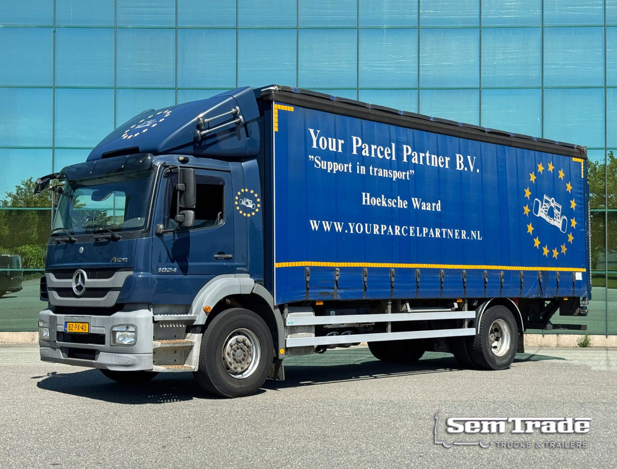 شاحنة ستارة Mercedes-Benz Axor 1824 Euro 5 694.000 KM Curtain Side Door Tail Lift NEW Tacho TOP Condition NL Truck: صور 1