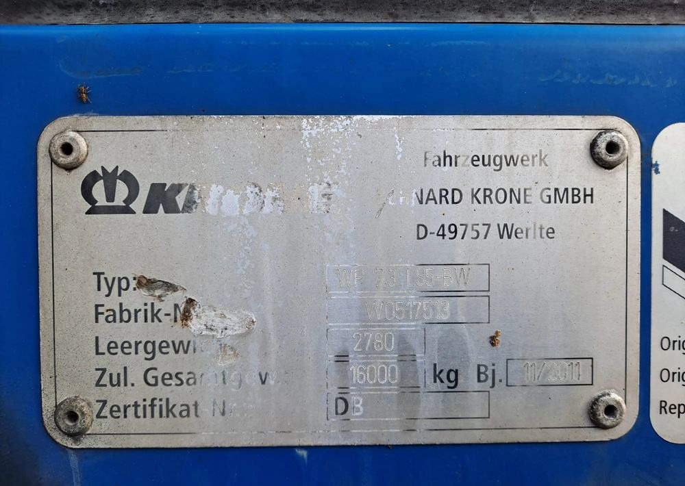 Krone Przyczepa BDF faktura VAT - شاحنات الحاويات / جسم علوي قابل للتغيير مقطورة: صور 4 Krone Przyczepa BDF faktura VAT - شاحنات الحاويات / جسم علوي قابل للتغيير مقطورة: صور 4