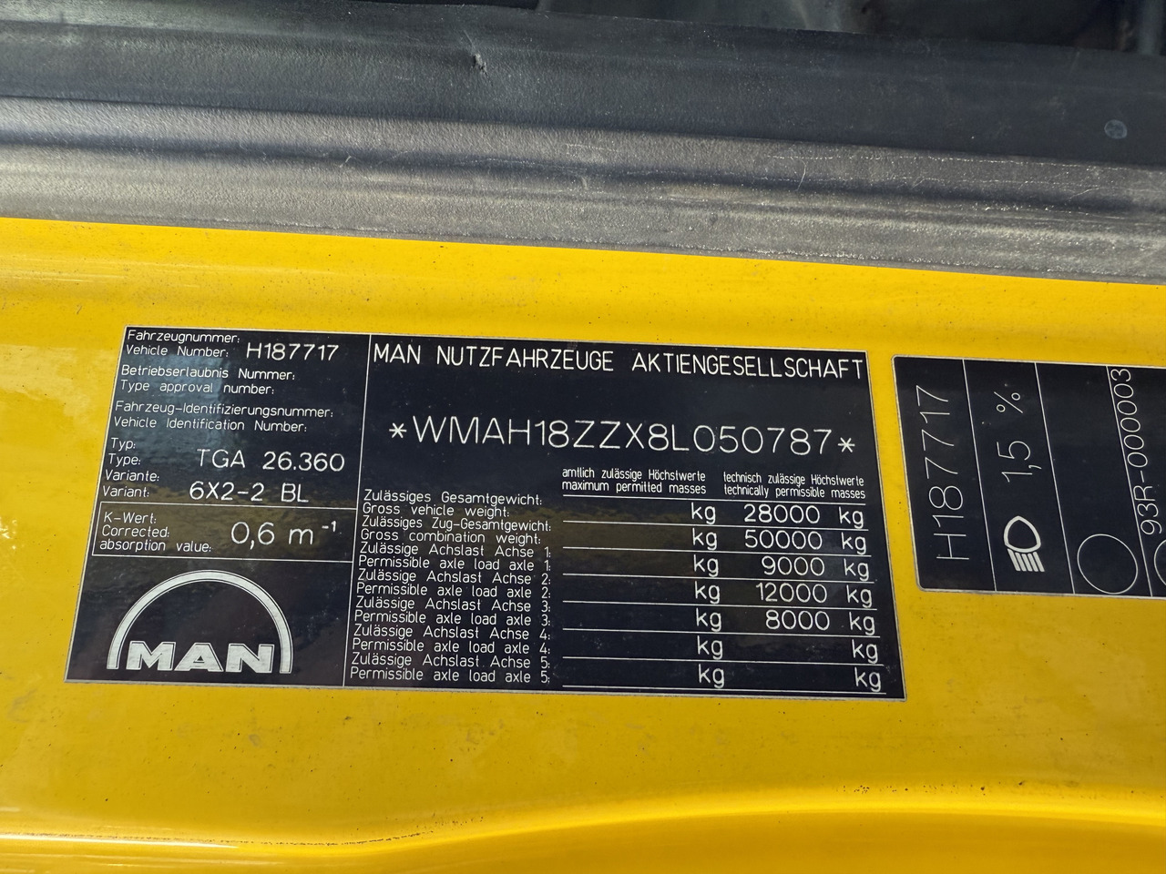 MAN TGA 26.360 6X2 Kipper Kran Palfinger 15500 - قلابات, شاحنة كرين: صور 5 MAN TGA 26.360 6X2 Kipper Kran Palfinger 15500 - قلابات, شاحنة كرين: صور 5