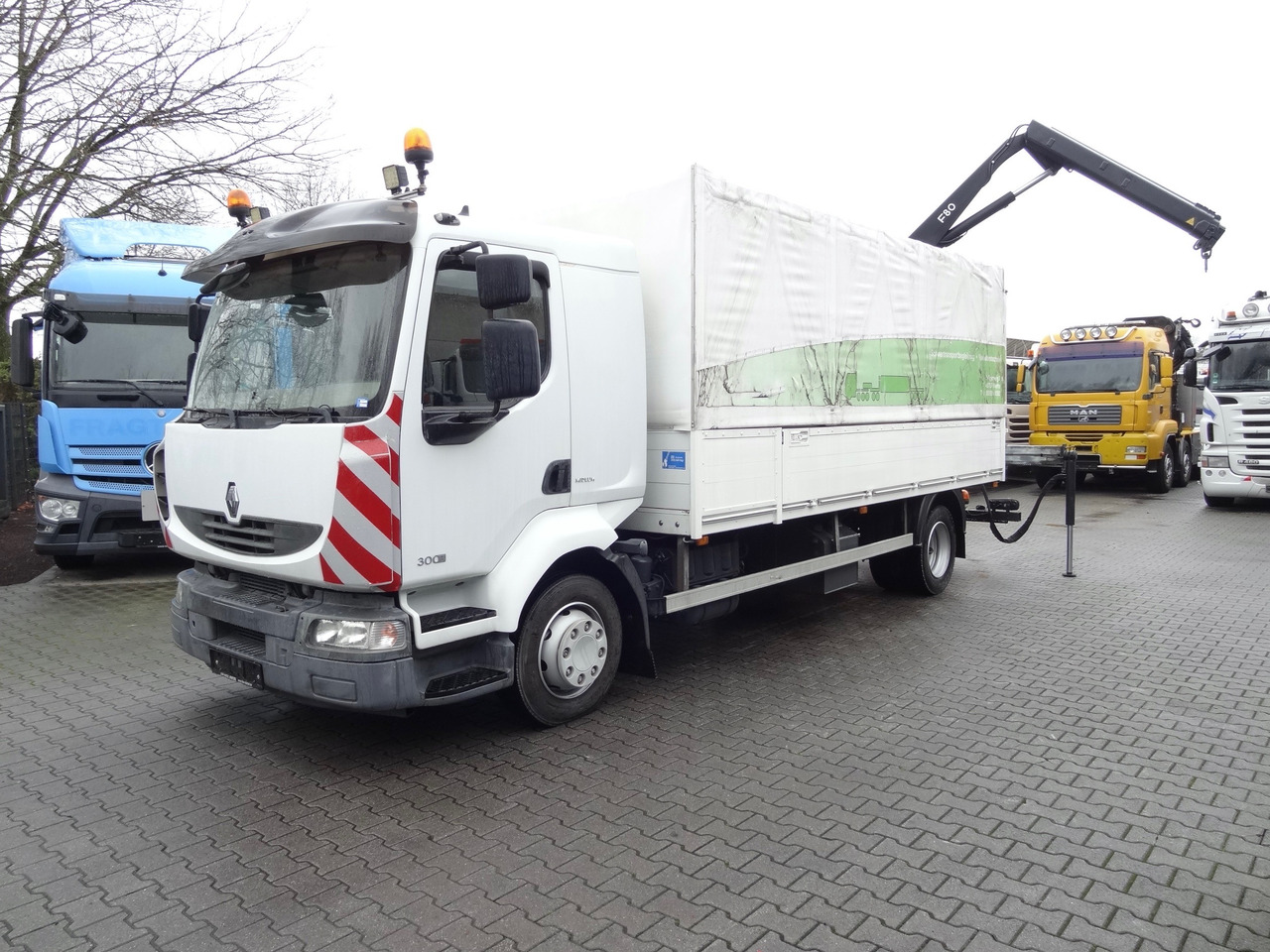 Renault Midlum 300.12 Fassi F80 - شاحنات مسطحة, شاحنة كرين: صور 1 Renault Midlum 300.12 Fassi F80 - شاحنات مسطحة, شاحنة كرين: صور 1