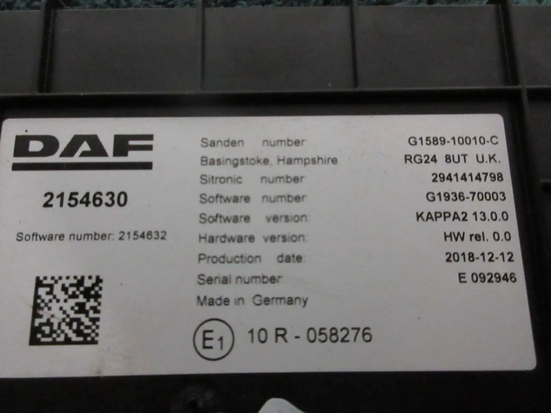 DAF 2154630 // 2154632 A/C REGEL MODULEN DAF XF 480 EURO 6 - النظام الكهربائي - شاحنة: صور 5 DAF 2154630 // 2154632 A/C REGEL MODULEN DAF XF 480 EURO 6 - النظام الكهربائي - شاحنة: صور 5