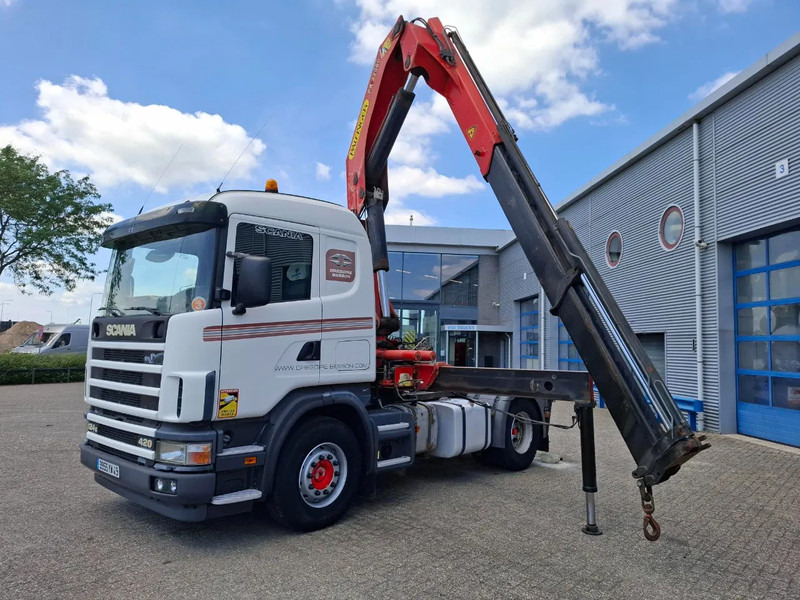 Scania 124G-420 / RETARDER / PALFINGER PK32080 / DOUBLE TANK / AIRCO / GOOD CONDITION / MANUAL / EURO-3 / 2004 - شاحنة كرين: صور 1 Scania 124G-420 / RETARDER / PALFINGER PK32080 / DOUBLE TANK / AIRCO / GOOD CONDITION / MANUAL / EURO-3 / 2004 - شاحنة كرين: صور 1