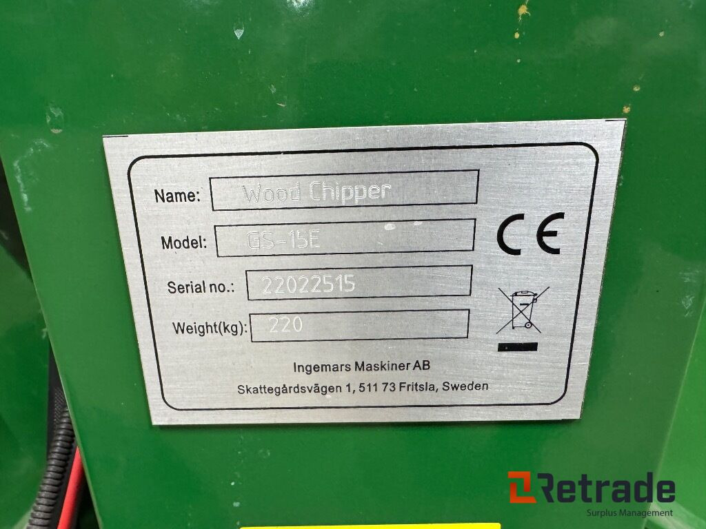 Flishugg Wood Cipper GS15E bogserbar - الآلات والماكينات الزراعية: صور 5 Flishugg Wood Cipper GS15E bogserbar - الآلات والماكينات الزراعية: صور 5