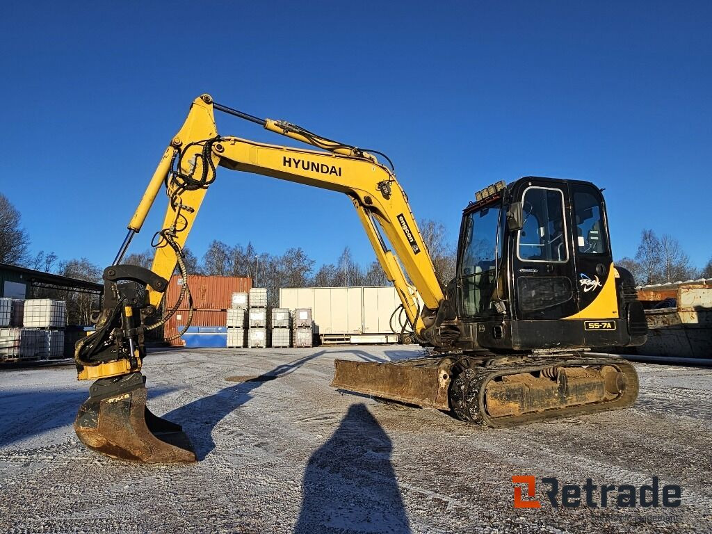 Grävmaskin Hyundai R55-7A Engcon tiltrotator - آلات البناء: صور 1 Grävmaskin Hyundai R55-7A Engcon tiltrotator - آلات البناء: صور 1