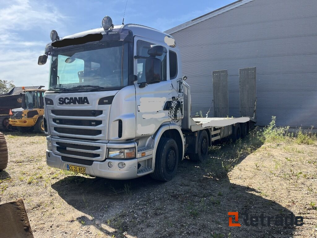 Lastbil SCANIA 8X4 Maskintransporter med Hydrauliske slidsker - شاحنة نقل سيارات شاحنة: صور 1 Lastbil SCANIA 8X4 Maskintransporter med Hydrauliske slidsker - شاحنة نقل سيارات شاحنة: صور 1