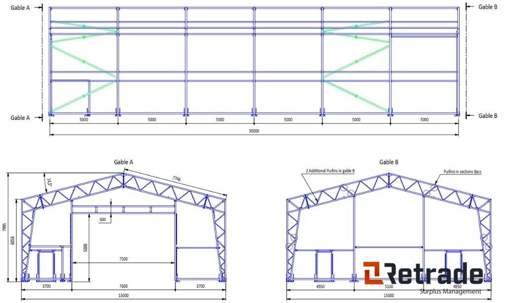 Telthal fra Halgruppen 15 * 30 meter - 6 meter høj - معدات البناء: صور 3 Telthal fra Halgruppen 15 * 30 meter - 6 meter høj - معدات البناء: صور 3