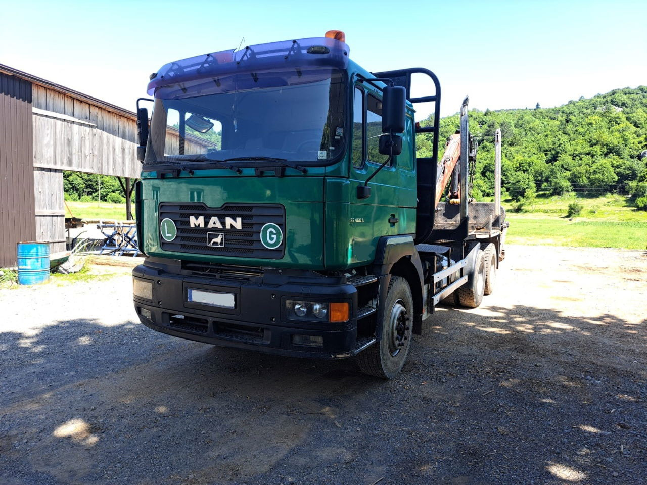 MAN 33.464 6x4 forest truck - Complete Spring - Epsilon E128 + scissors - شاحنة قطع الأشجار: صور 1 MAN 33.464 6x4 forest truck - Complete Spring - Epsilon E128 + scissors - شاحنة قطع الأشجار: صور 1