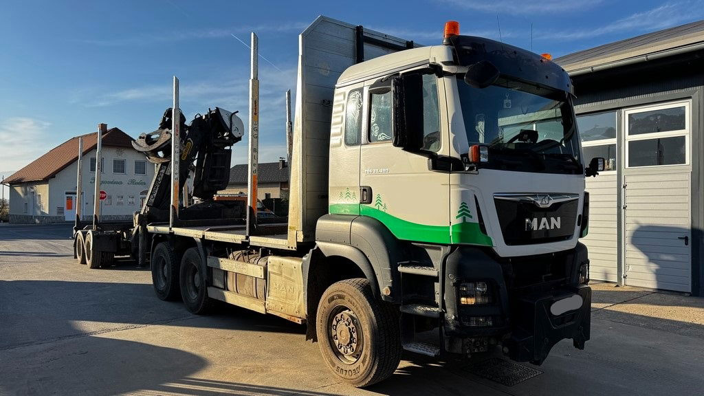 MAN TGA 33.480 6x6 forest truck - Epsilon M12Z + scissors + Trailer Gsodam - شاحنة قطع الأشجار, شاحنة كرين: صور 3 MAN TGA 33.480 6x6 forest truck - Epsilon M12Z + scissors + Trailer Gsodam - شاحنة قطع الأشجار, شاحنة كرين: صور 3
