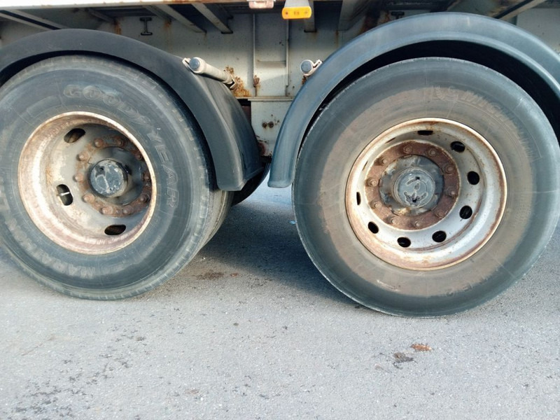 نصف مقطورة مسطحة Trailor 2 axles / Full steel - rail side/ridelles: صور 6