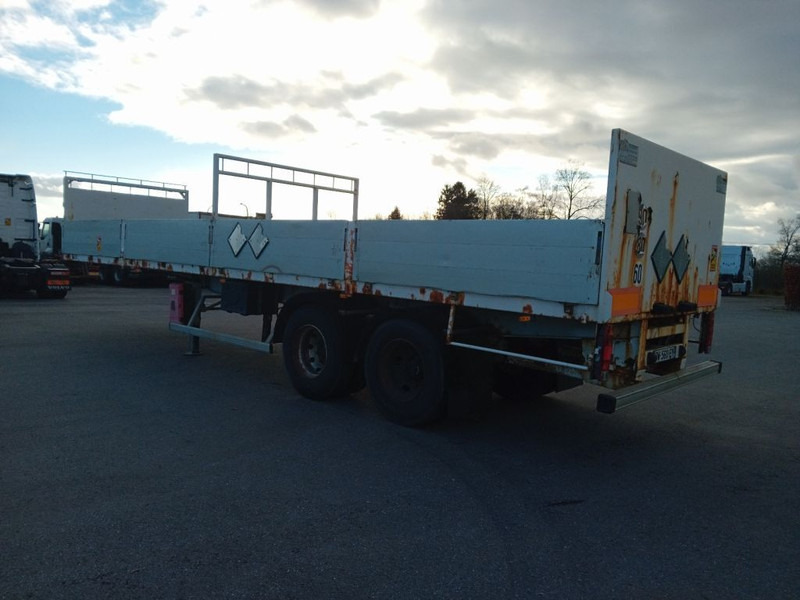 نصف مقطورة مسطحة Trailor 2 axles / Full steel - rail side/ridelles: صور 10