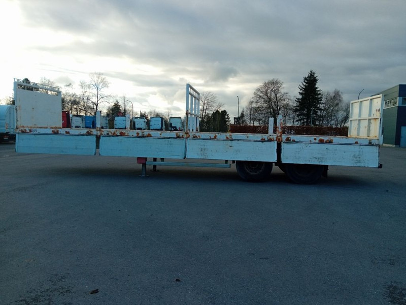 نصف مقطورة مسطحة Trailor 2 axles / Full steel - rail side/ridelles: صور 9