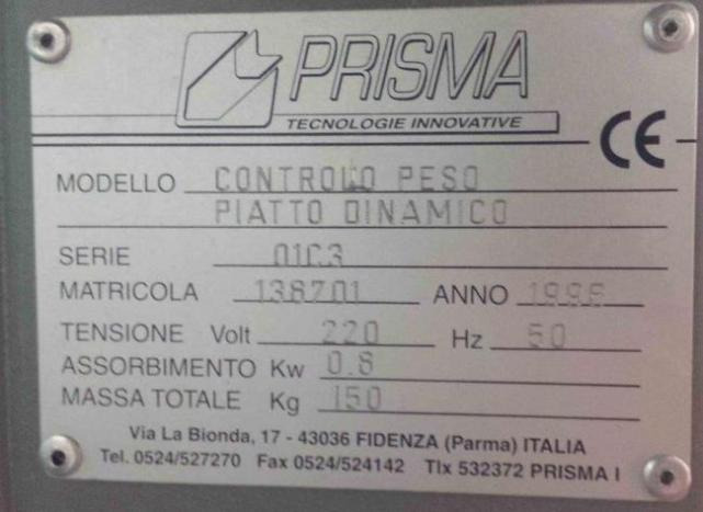 Prisma 01C3 Comparison and checkweigher - آلة قطع الورق: صور 4 Prisma 01C3 Comparison and checkweigher - آلة قطع الورق: صور 4
