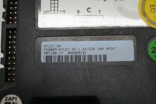 Atlet 302203131 | Rij regeling driving controller FZ 2007 ATLET AC-I 24/250 Can - كتلة التحكم - معدات المناولة: صور 2 Atlet 302203131 | Rij regeling driving controller FZ 2007 ATLET AC-I 24/250 Can - كتلة التحكم - معدات المناولة: صور 2