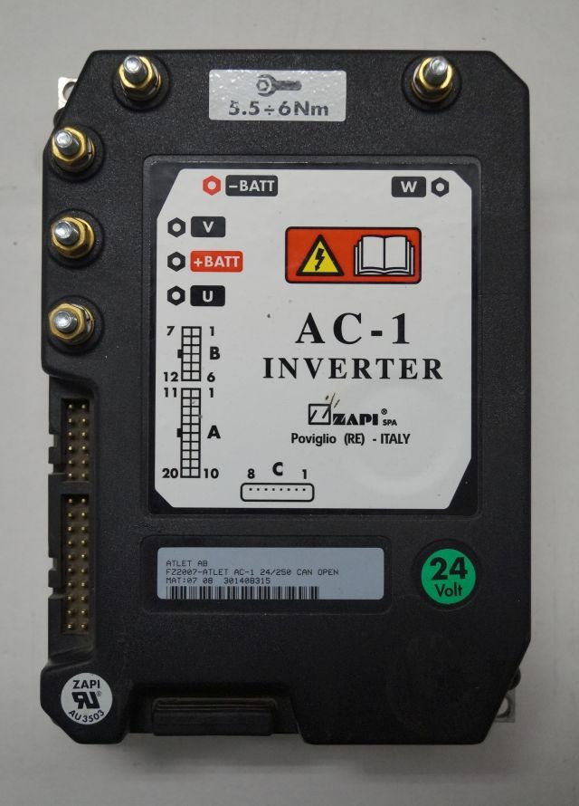 Atlet FZ2007 | Rijregeling Drive controller ZAPI AC1 FZ2007 24/250A can open sn. - كتلة التحكم - معدات المناولة: صور 1 Atlet FZ2007 | Rijregeling Drive controller ZAPI AC1 FZ2007 24/250A can open sn. - كتلة التحكم - معدات المناولة: صور 1