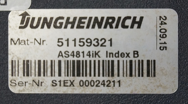 Jungheinrich 51159321 | Rij/hef regeling drive/lifting controller AS4814Ik Index - كتلة التحكم - معدات المناولة: صور 4 Jungheinrich 51159321 | Rij/hef regeling drive/lifting controller AS4814Ik Index - كتلة التحكم - معدات المناولة: صور 4