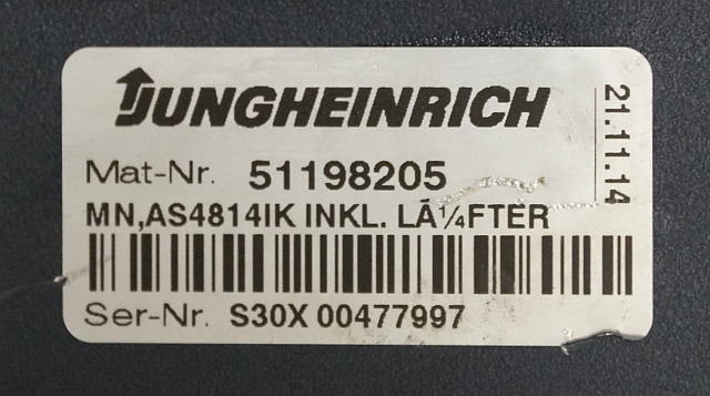 Jungheinrich 51159321 | Rij/hef regeling drive/lifting controller AS4814Ik Index - كتلة التحكم - معدات المناولة: صور 4 Jungheinrich 51159321 | Rij/hef regeling drive/lifting controller AS4814Ik Index - كتلة التحكم - معدات المناولة: صور 4