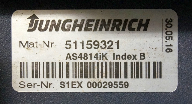 Jungheinrich 51159321 | Rij/hef regeling drive/lifting controller AS4814Ik Index - كتلة التحكم - معدات المناولة: صور 2 Jungheinrich 51159321 | Rij/hef regeling drive/lifting controller AS4814Ik Index - كتلة التحكم - معدات المناولة: صور 2