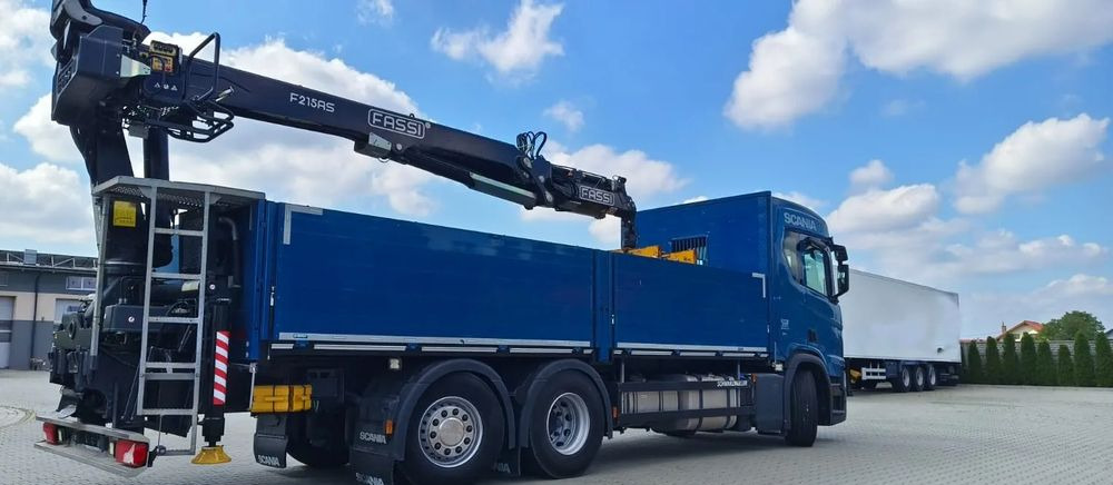 Scania R 500 6x2 z żurawiem Fassi F 215 AS – 2019 – Euro 6 –Retarder -Oś skrętna - Gotowa do pracy! - شاحنة كرين, شاحنات مسطحة: صور 5 Scania R 500 6x2 z żurawiem Fassi F 215 AS – 2019 – Euro 6 –Retarder -Oś skrętna - Gotowa do pracy! - شاحنة كرين, شاحنات مسطحة: صور 5