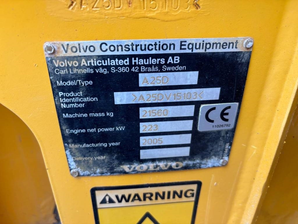 Volvo A 25 D (Under Preparation) - شاحنة مفصلية: صور 3 Volvo A 25 D (Under Preparation) - شاحنة مفصلية: صور 3