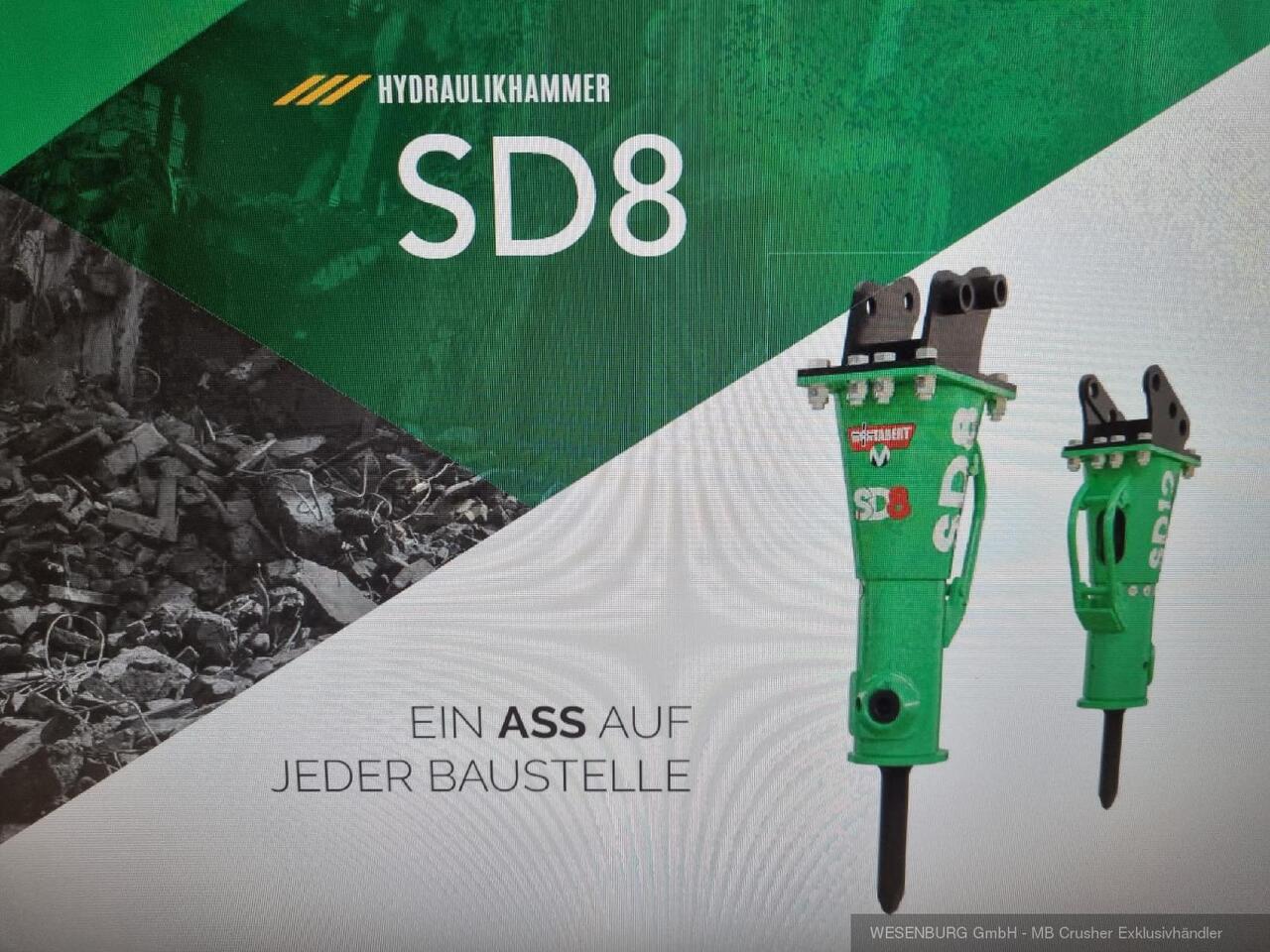 Montabert Hydraulikhammer SD8 Trägerklasse: 1,0 - 1,7 t - مطرقة هيدروليكية - آلات البناء: صور 1 Montabert Hydraulikhammer SD8 Trägerklasse: 1,0 - 1,7 t - مطرقة هيدروليكية - آلات البناء: صور 1