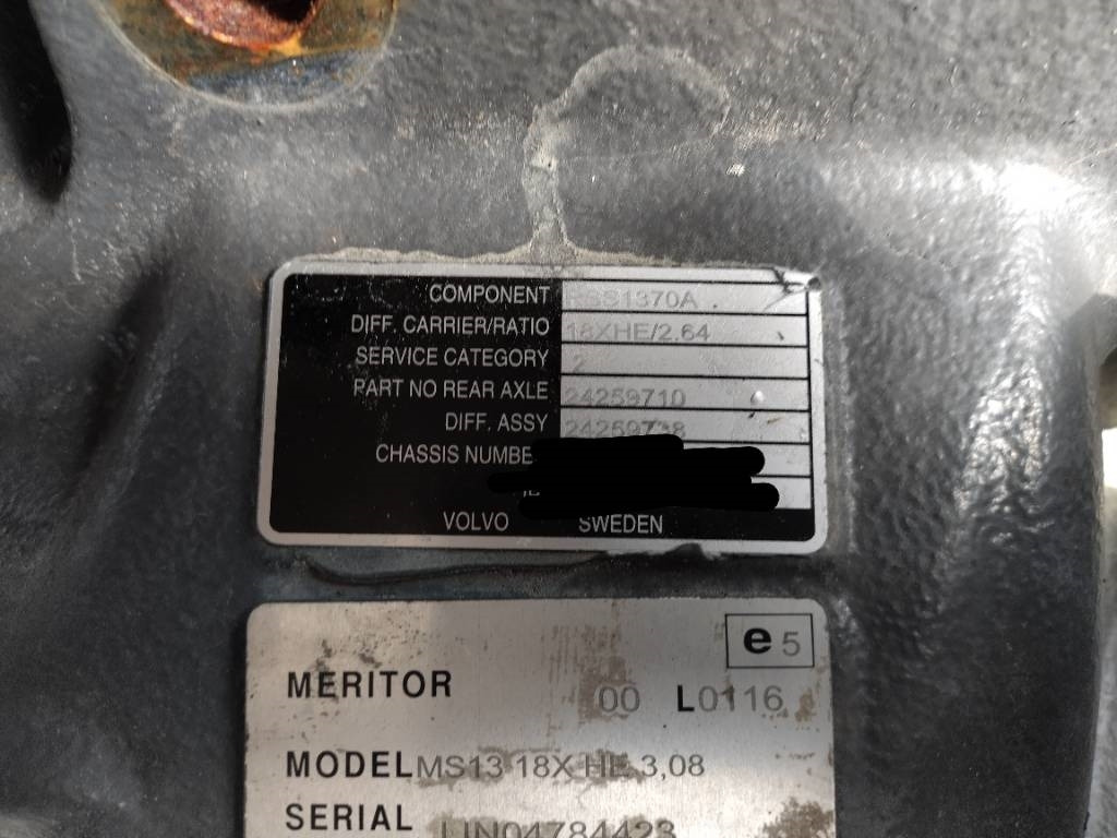 Volvo RSS1370 2,64 - المحور و قطع الغيار - شاحنة: صور 3 Volvo RSS1370 2,64 - المحور و قطع الغيار - شاحنة: صور 3