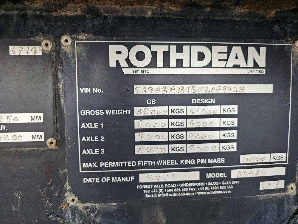 Rothdean Steel tipper - قلابة نصف مقطورة: صور 4 Rothdean Steel tipper - قلابة نصف مقطورة: صور 4