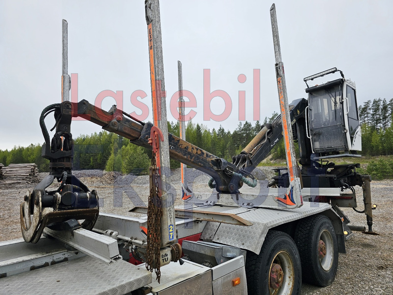 شاحنة قطع الأشجار, شاحنة كرين Scania R650: صور 10