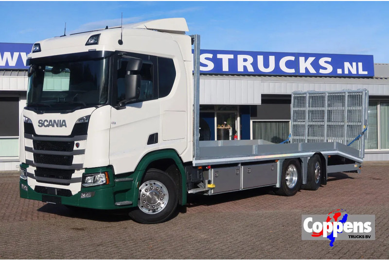 Scania R500 NGS Machine oprijwagen Stuur as. - شاحنة نقل سيارات شاحنة: صور 1 Scania R500 NGS Machine oprijwagen Stuur as. - شاحنة نقل سيارات شاحنة: صور 1